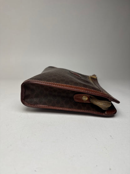 Pochette vintage en cuir marron Céline Paris