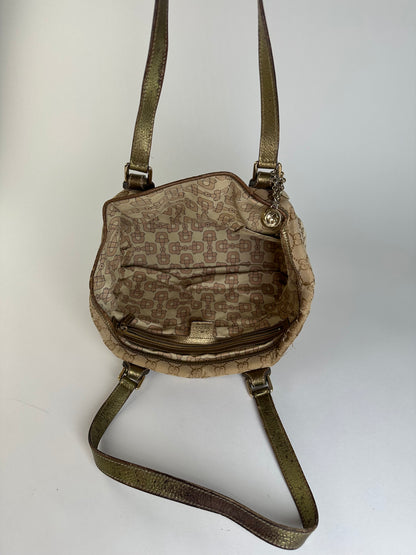 Vintage Gucci Gg Tote Bag Beige