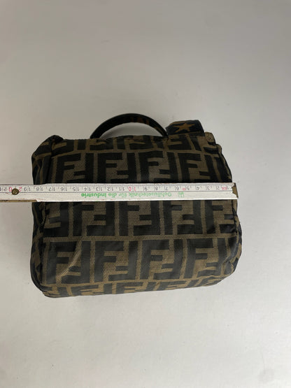 Vintage Fendi FF Monogram Canvas Handbag Brown