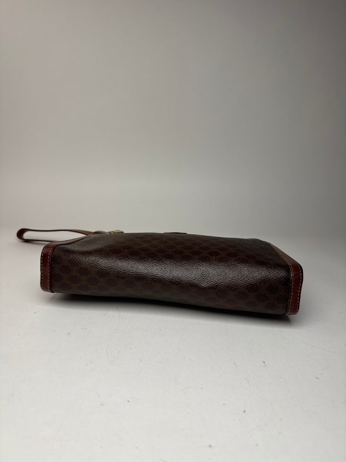 Pochette vintage en cuir marron Céline Paris