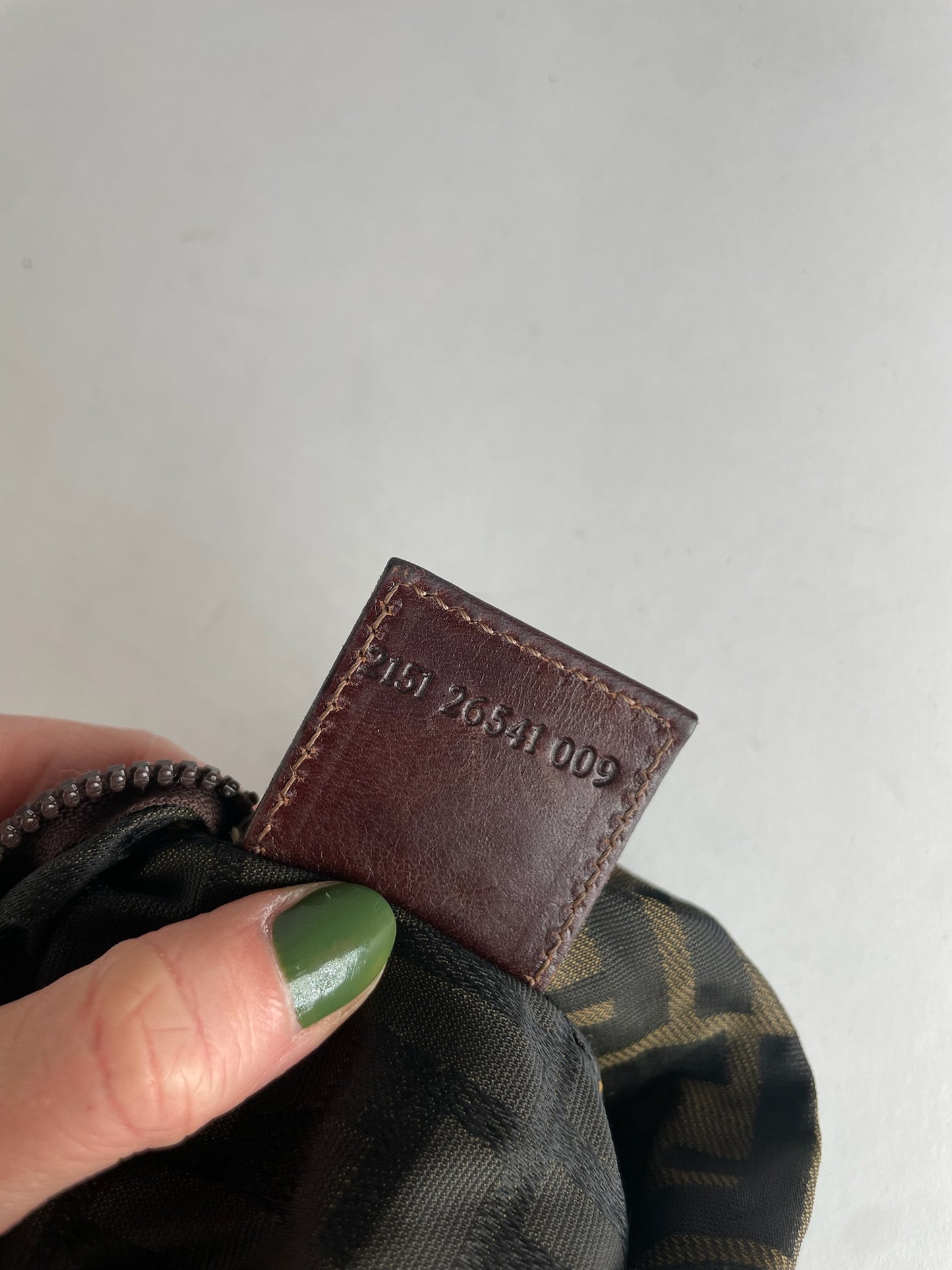 Vintage Fendi FF Monogram Canvas Handbag Brown