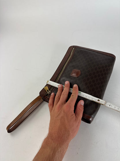 Pochette vintage en cuir marron Céline Paris