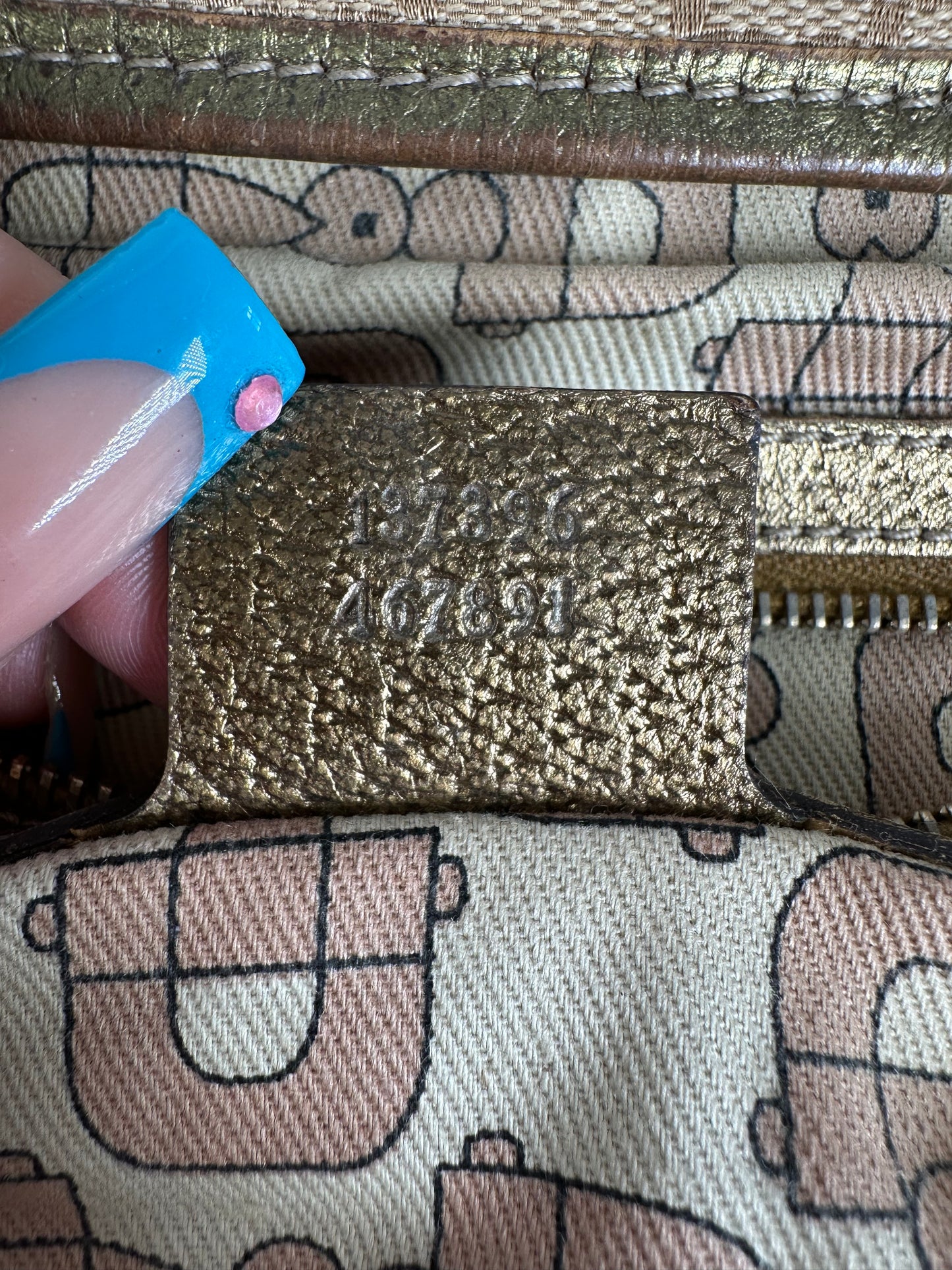 Vintage Gucci Gg Tote Bag Beige