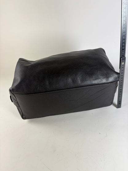 Vintage Givenchy Nightingale Tote Bag Black Leather Silver