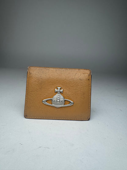 Vintage Vivienne Westwood Leather Card Holder Camel