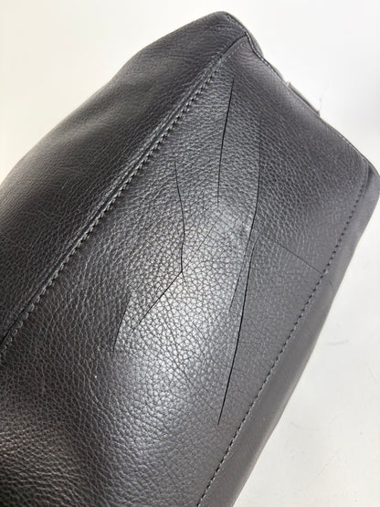 Vintage Givenchy Nightingale Tote Bag Black Leather Silver