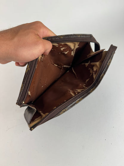 Pochette vintage Louis Vuitton en cuir Monogram marron