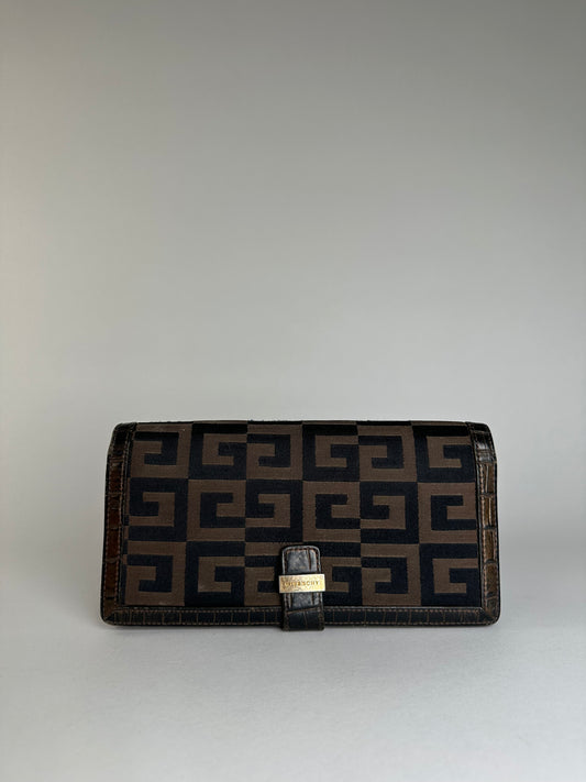 Vintage Givenchy Canvas Wallet Black