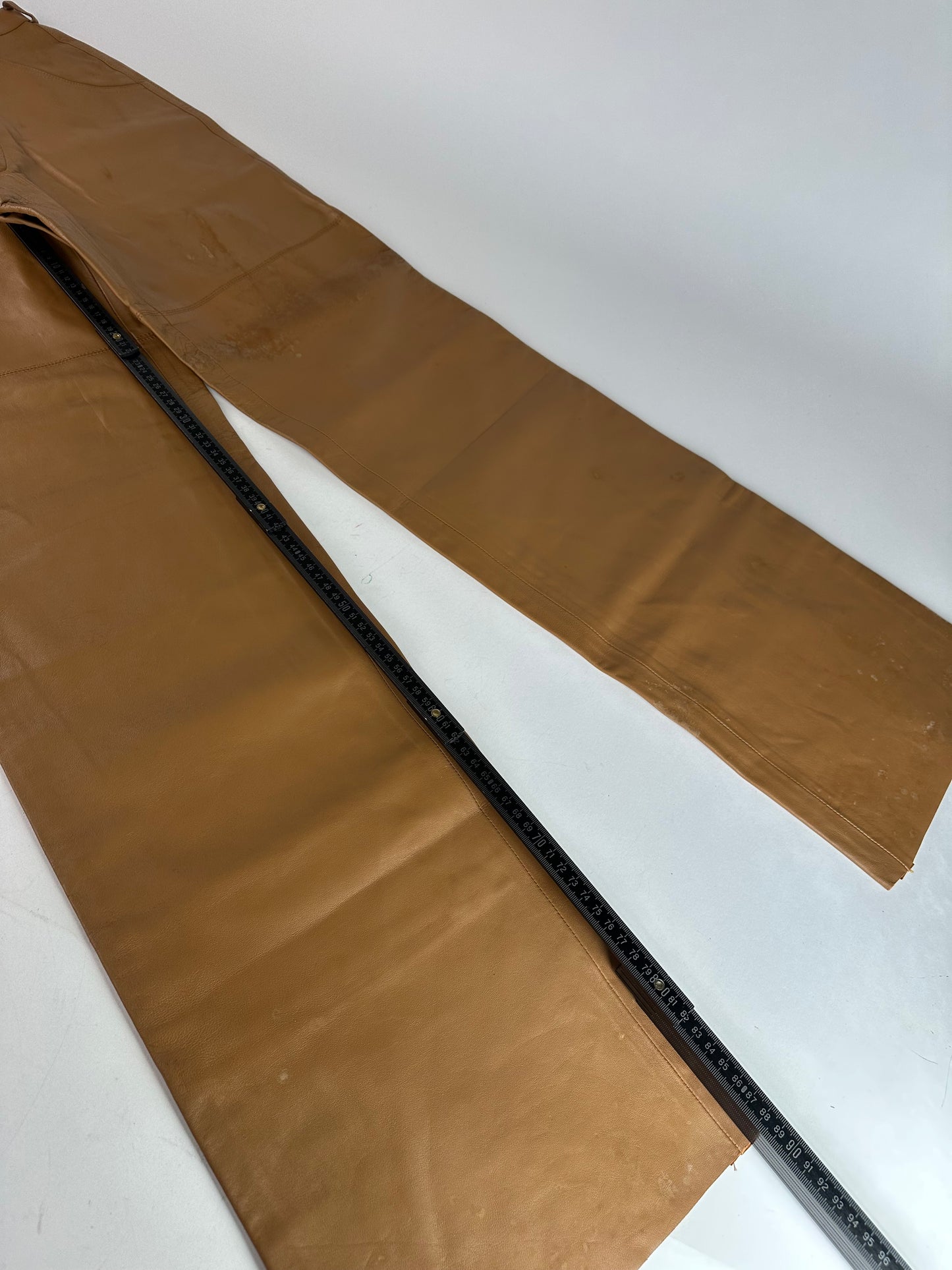 Vintage Courreges Leather Pants Brown M