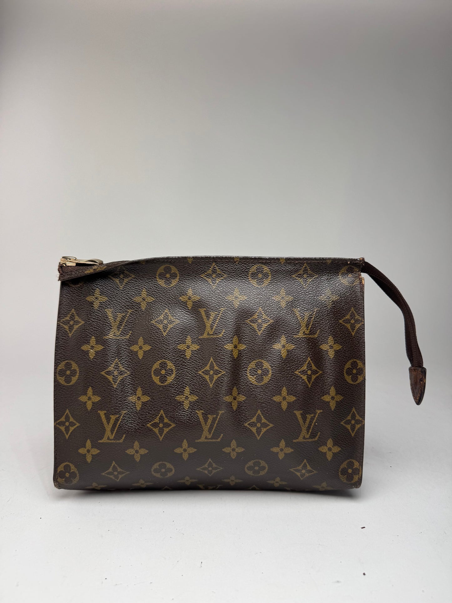 Pochette vintage Louis Vuitton en cuir Monogram marron