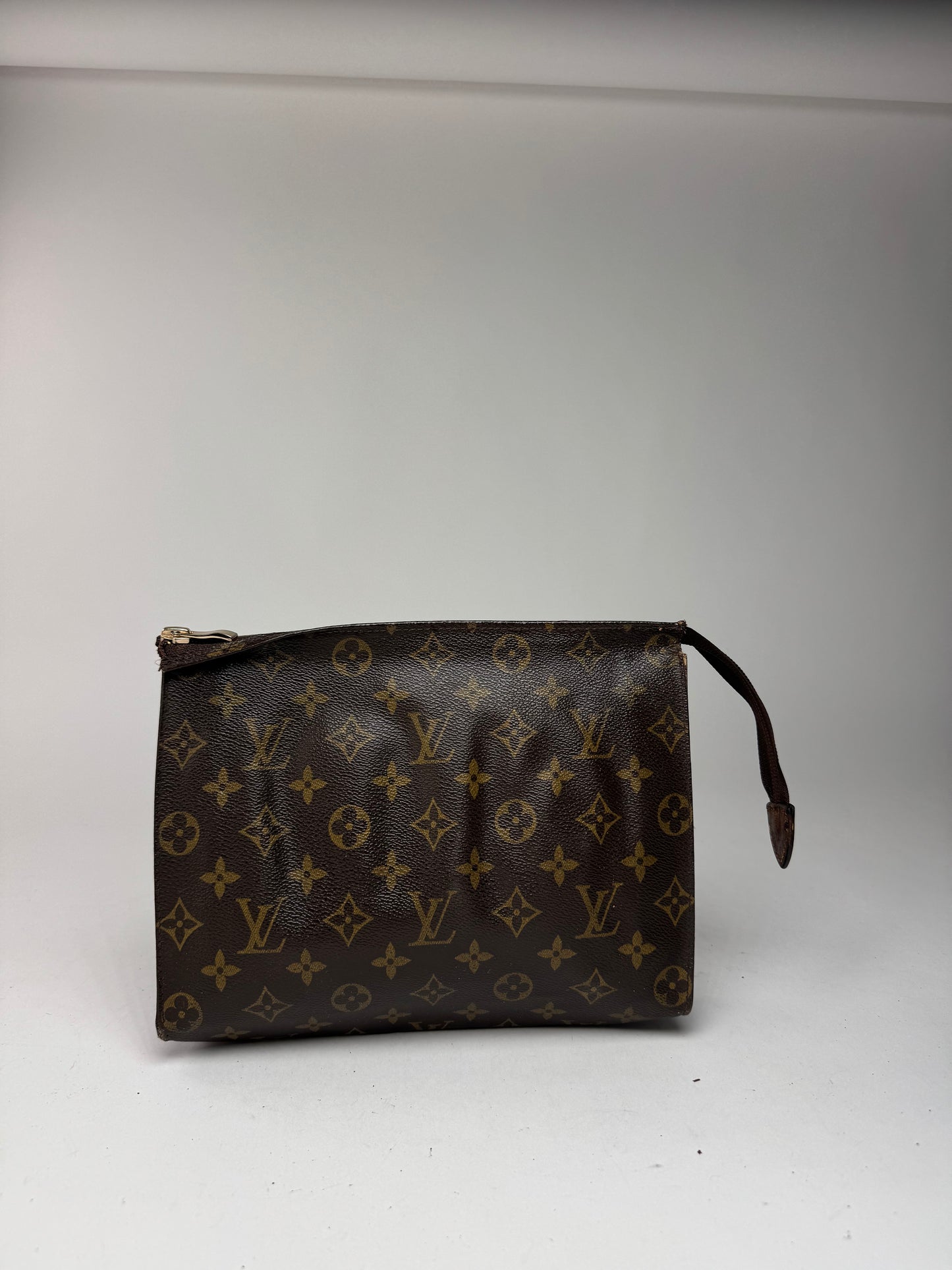 Pochette vintage Louis Vuitton en cuir Monogram marron