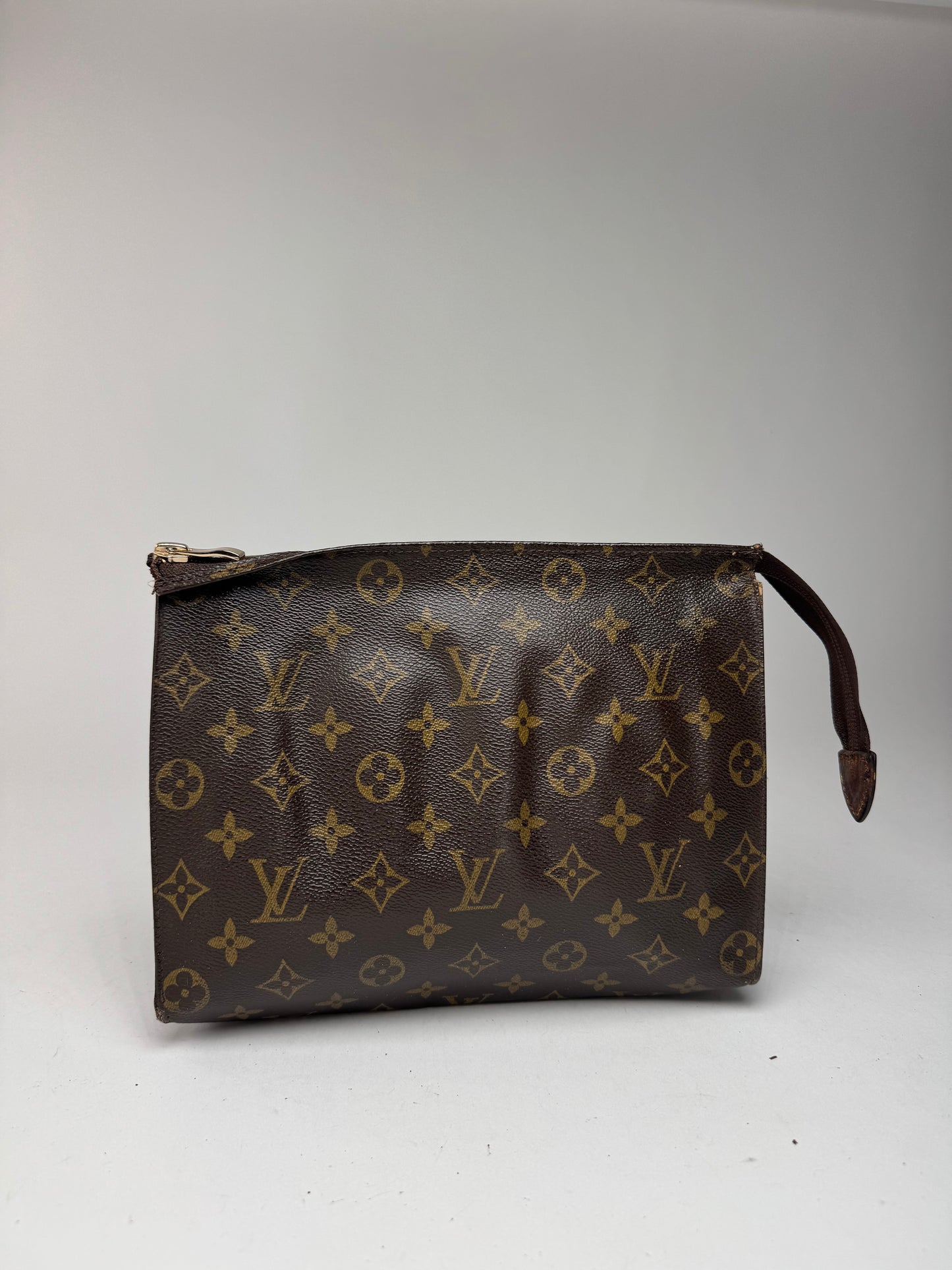 Pochette vintage Louis Vuitton en cuir Monogram marron