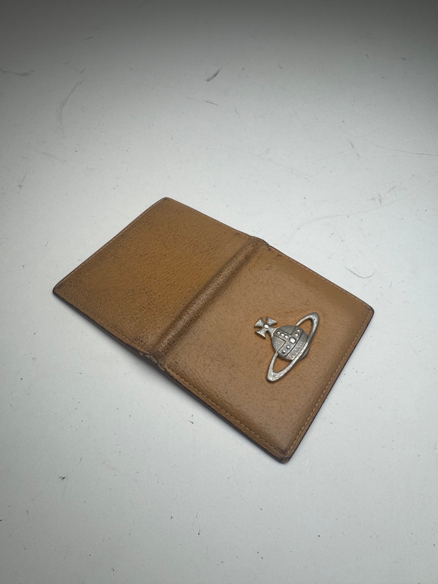Vintage Vivienne Westwood Leather Card Holder Camel
