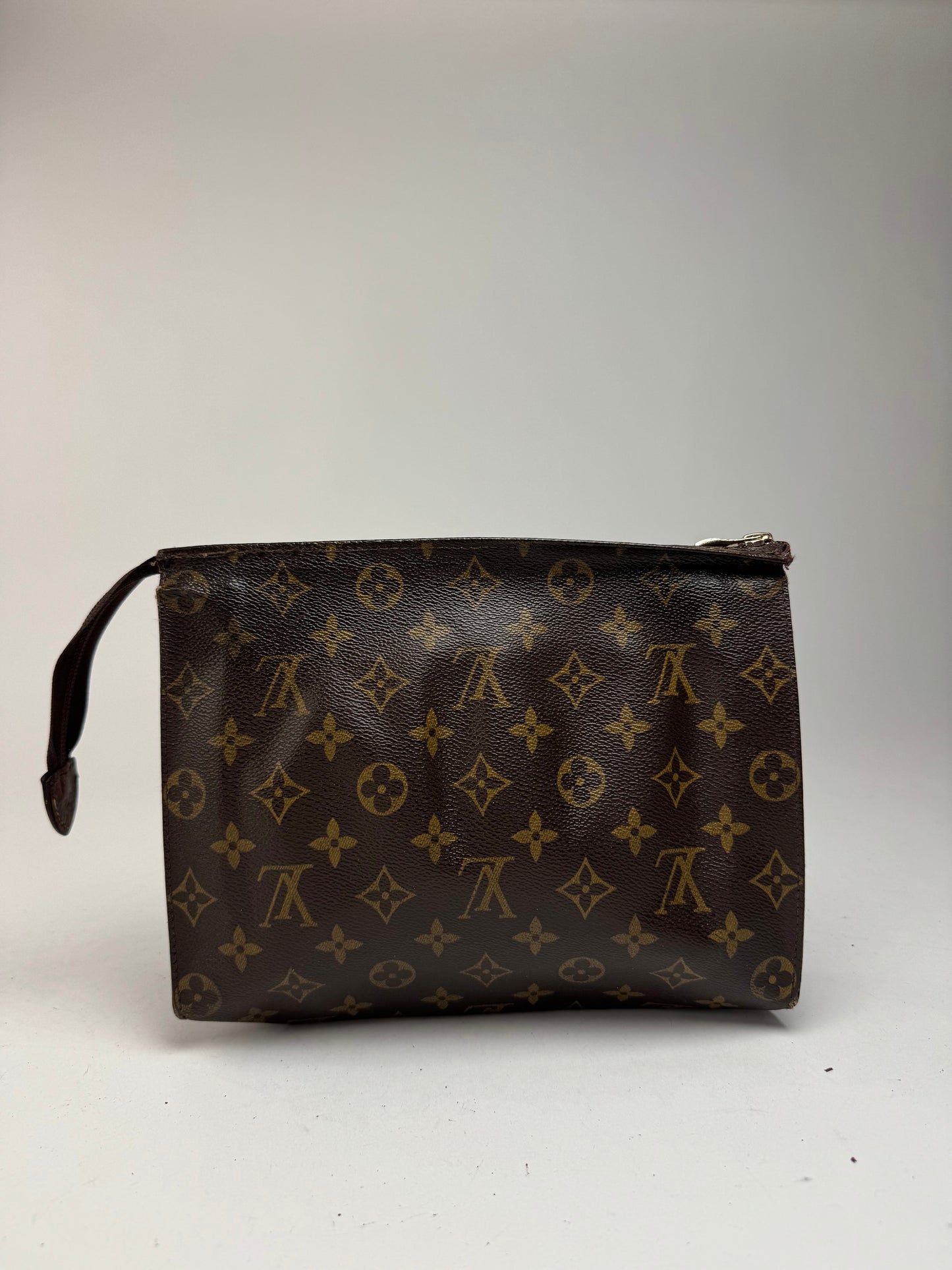 Pochette vintage Louis Vuitton en cuir Monogram marron
