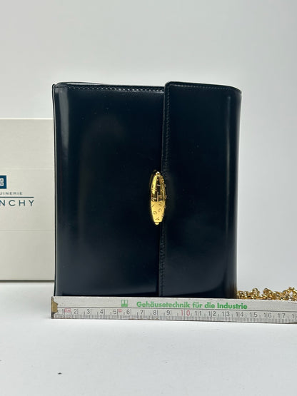 Sac vintage en cuir verni noir Givenchy