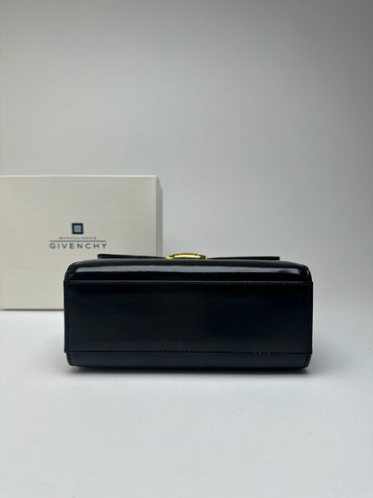 Sac vintage en cuir verni noir Givenchy