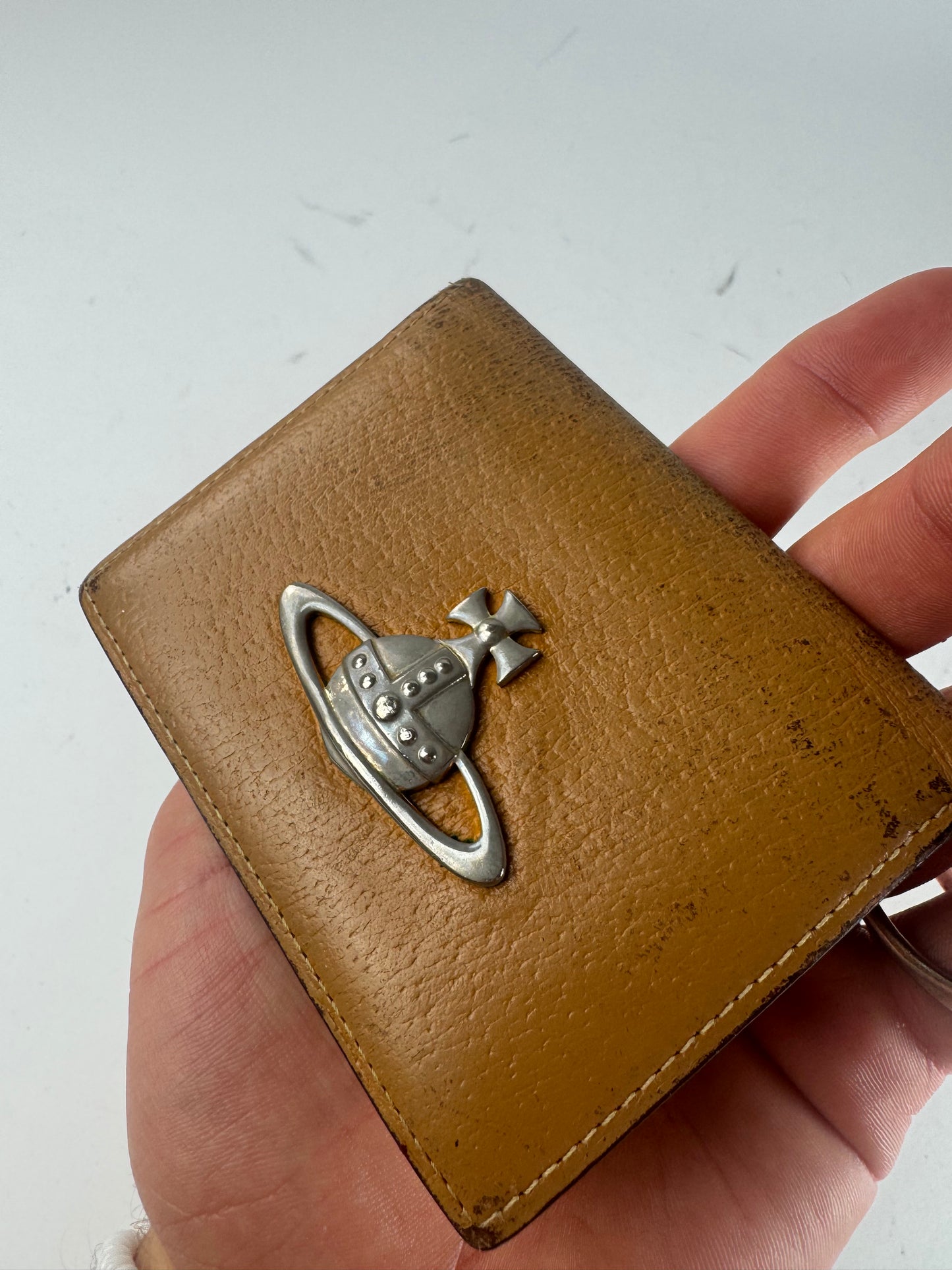 Vintage Vivienne Westwood Leather Card Holder Camel