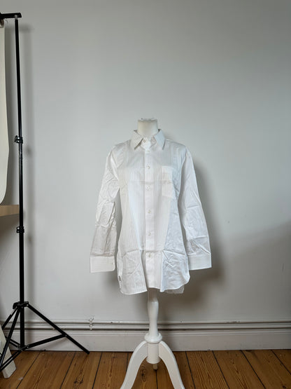 Vintage Dior Men's Cotton Shirt Striped White M