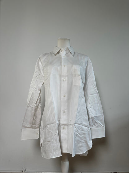 Vintage Dior Men's Cotton Shirt Striped White M