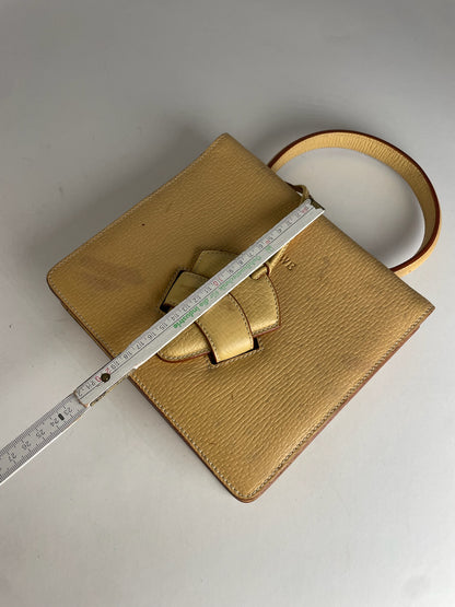 Vintage Loewe Madrid Leather Handbag Beige / Yellow