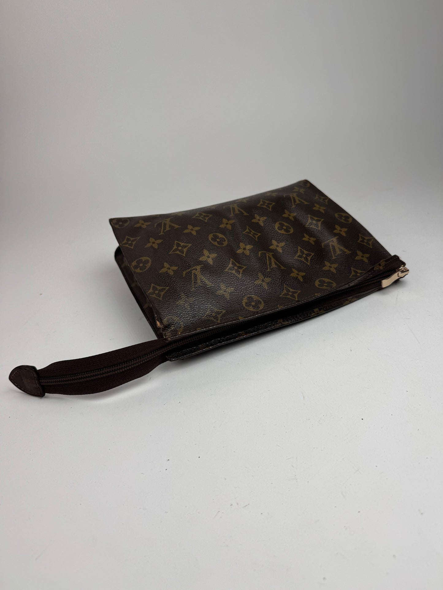 Pochette vintage Louis Vuitton en cuir Monogram marron