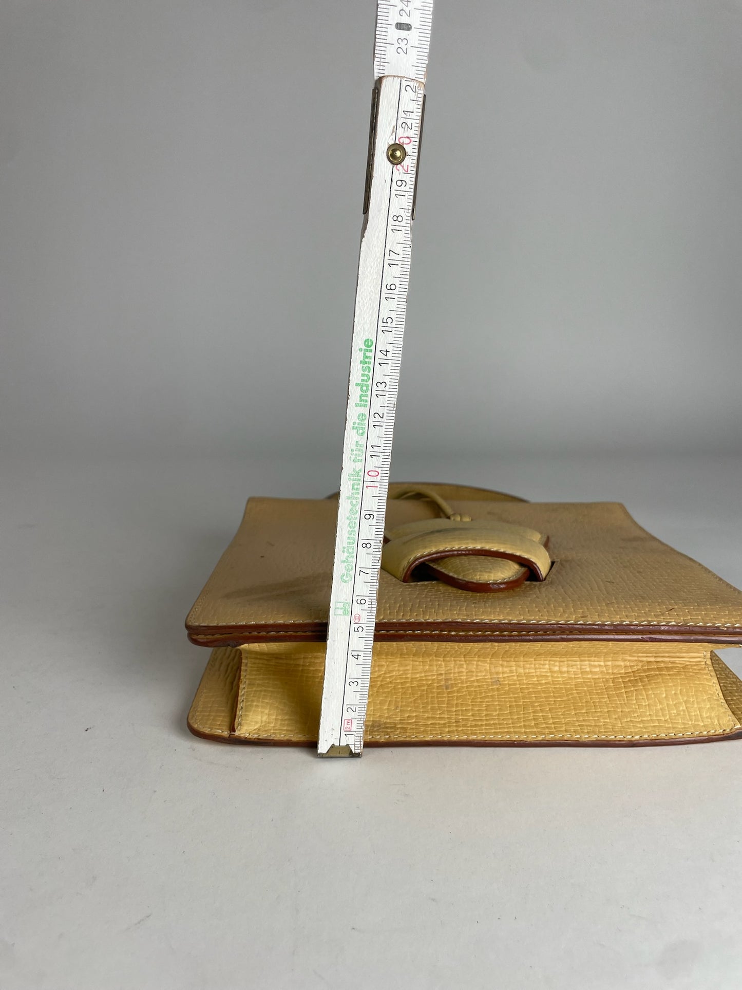 Vintage Loewe Madrid Leather Handbag Beige / Yellow