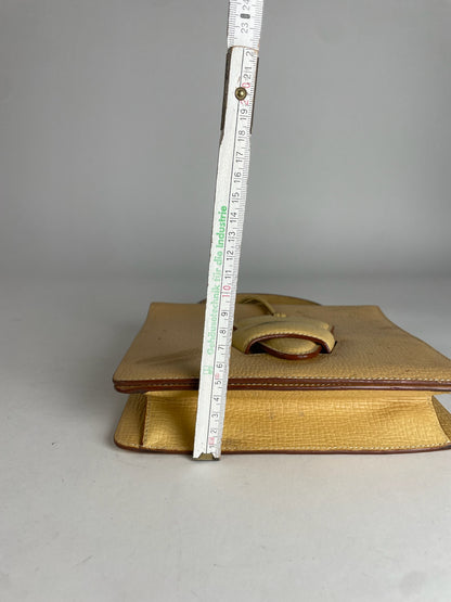 Vintage Loewe Madrid Leather Handbag Beige / Yellow