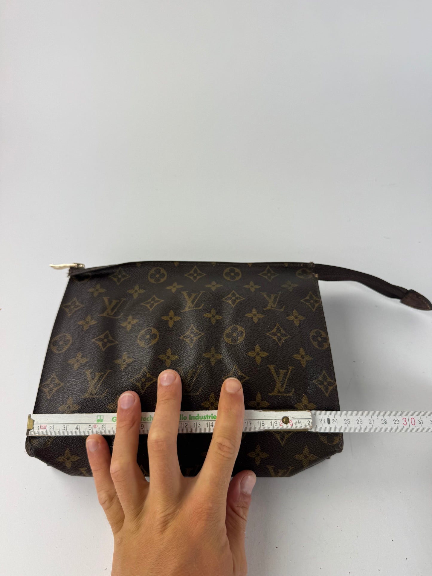 Pochette vintage Louis Vuitton en cuir Monogram marron