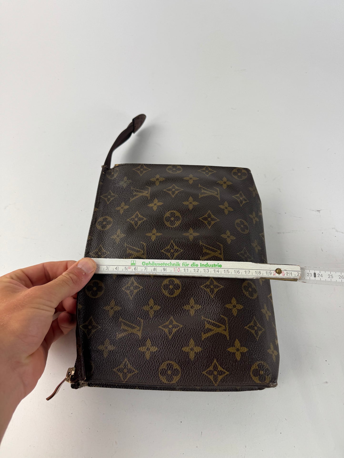 Pochette vintage Louis Vuitton en cuir Monogram marron