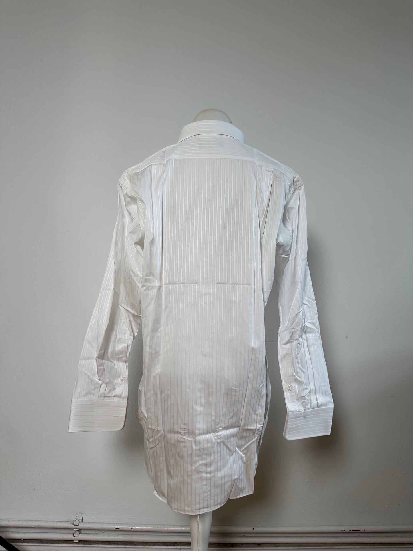 Vintage Dior Men's Cotton Shirt Striped White M