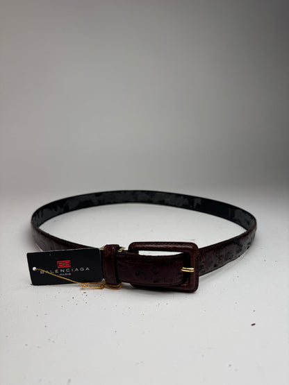 Vintage Balenciaga Purple patent leather belt crocodile emblossed