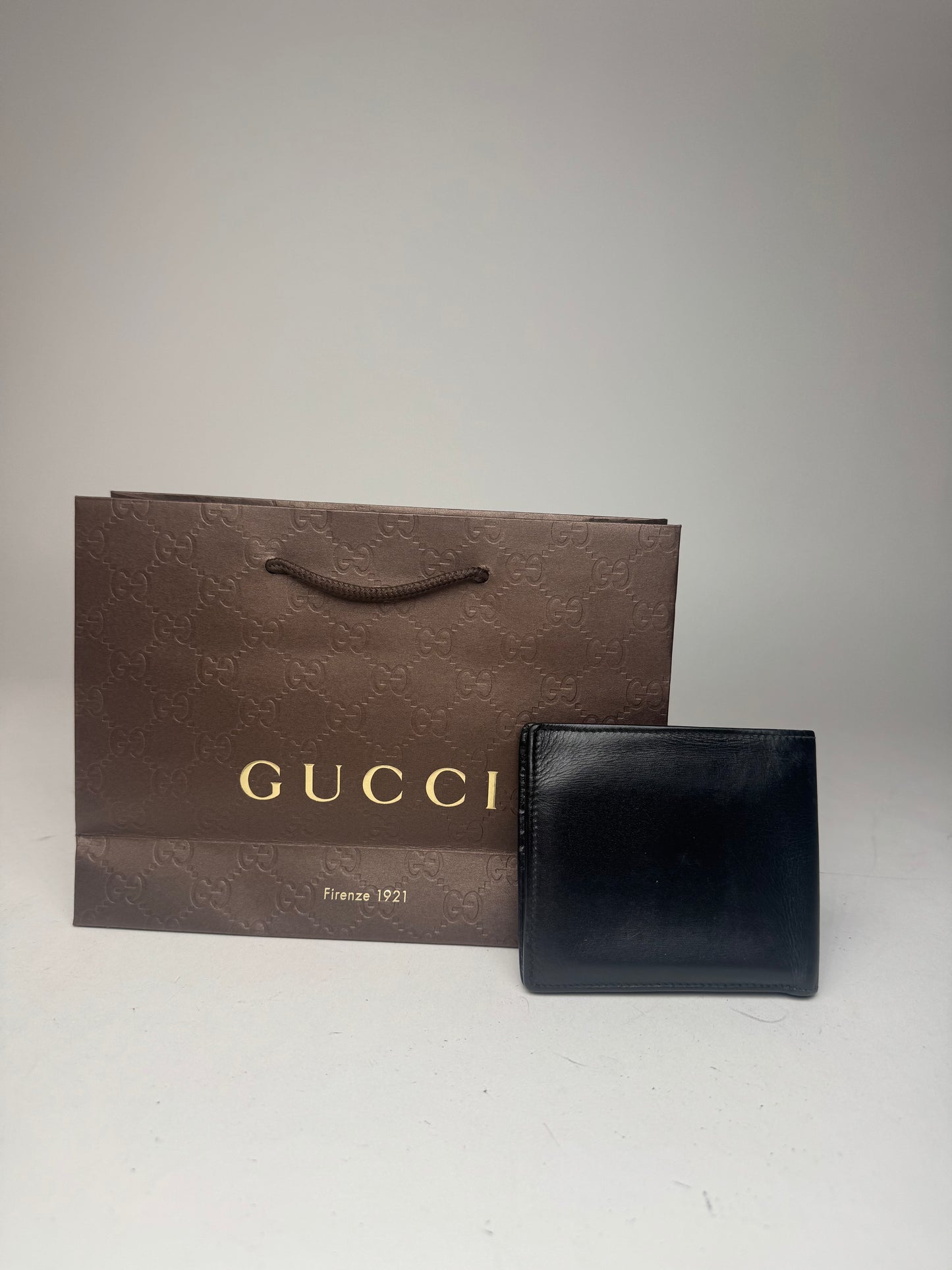 Vintage Gucci Flapable Leather Wallet Black