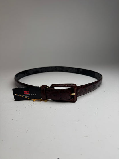 Vintage Balenciaga Purple patent leather belt crocodile emblossed