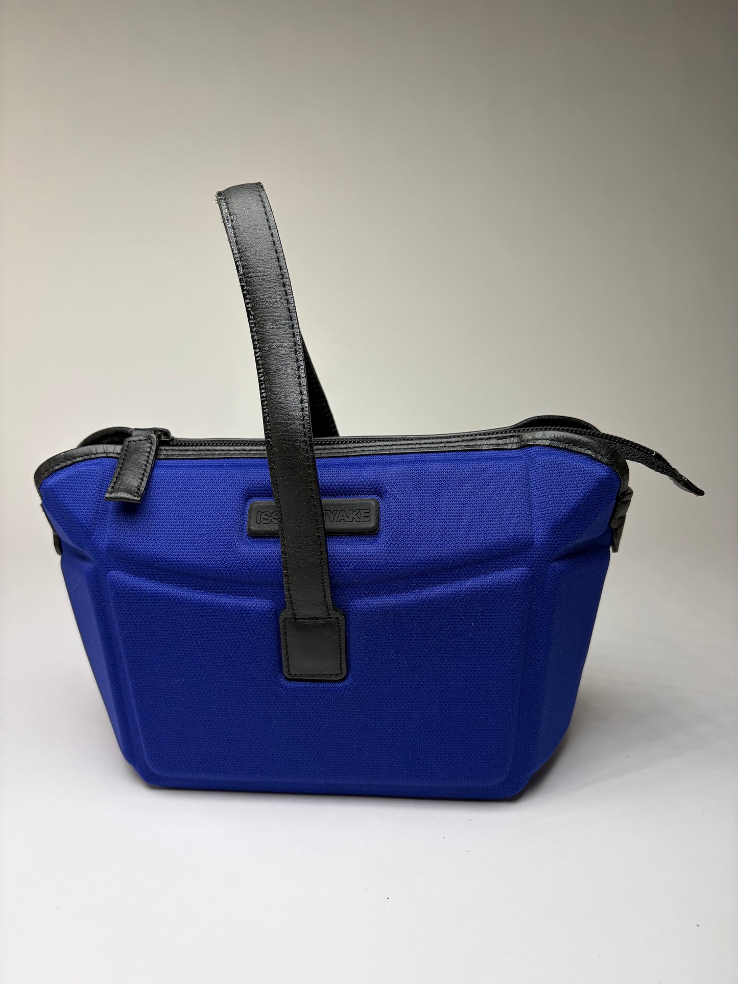 Vintage Issey Miyake Pleats Please Structured Top-Handle Bag Bright Blue