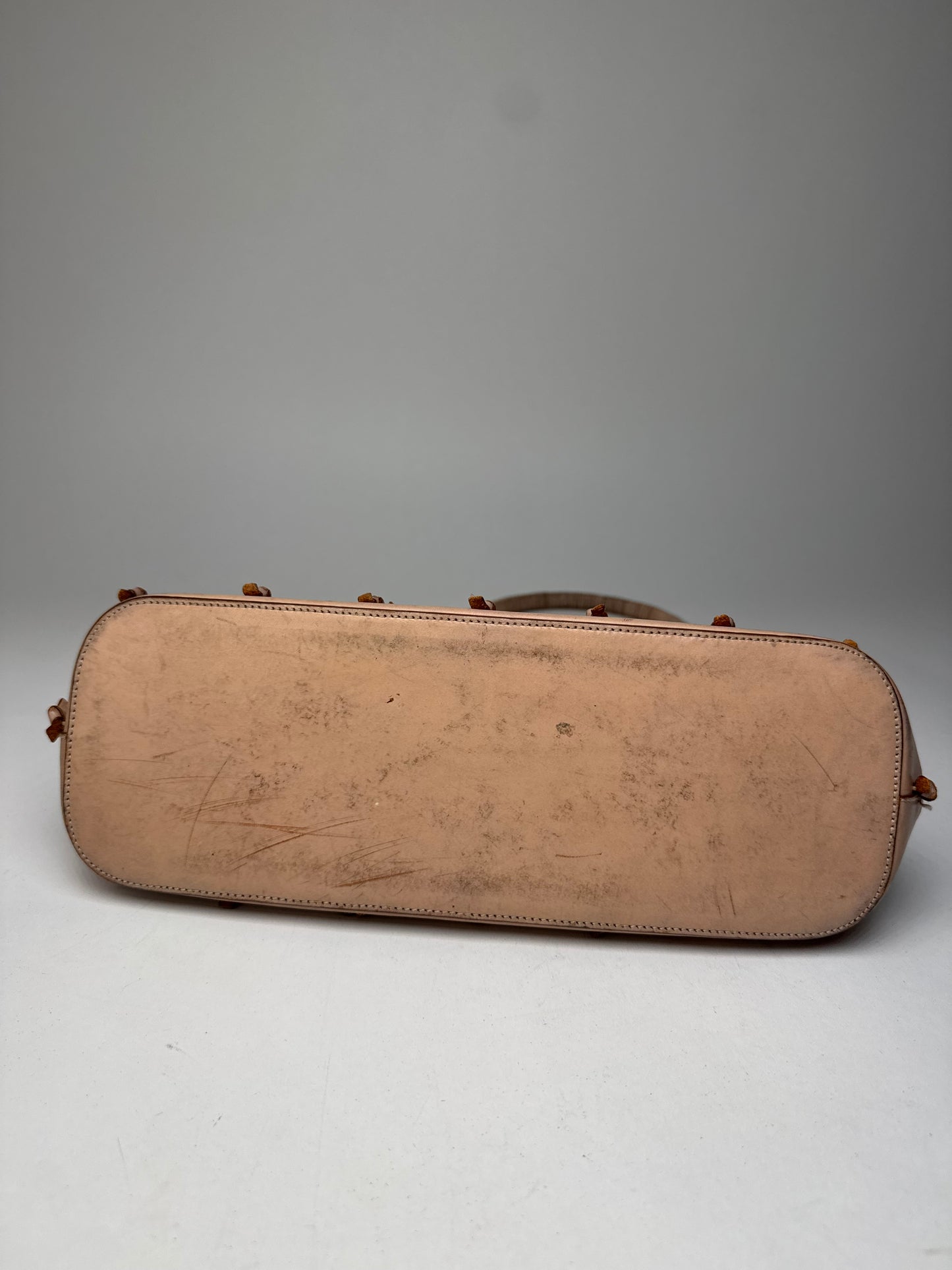 Vintage Salvatore Ferragamo Cage Leather Bag Brown