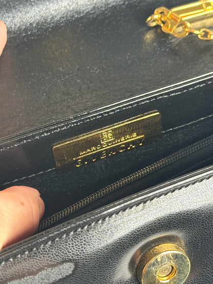 Sac vintage en cuir verni noir Givenchy