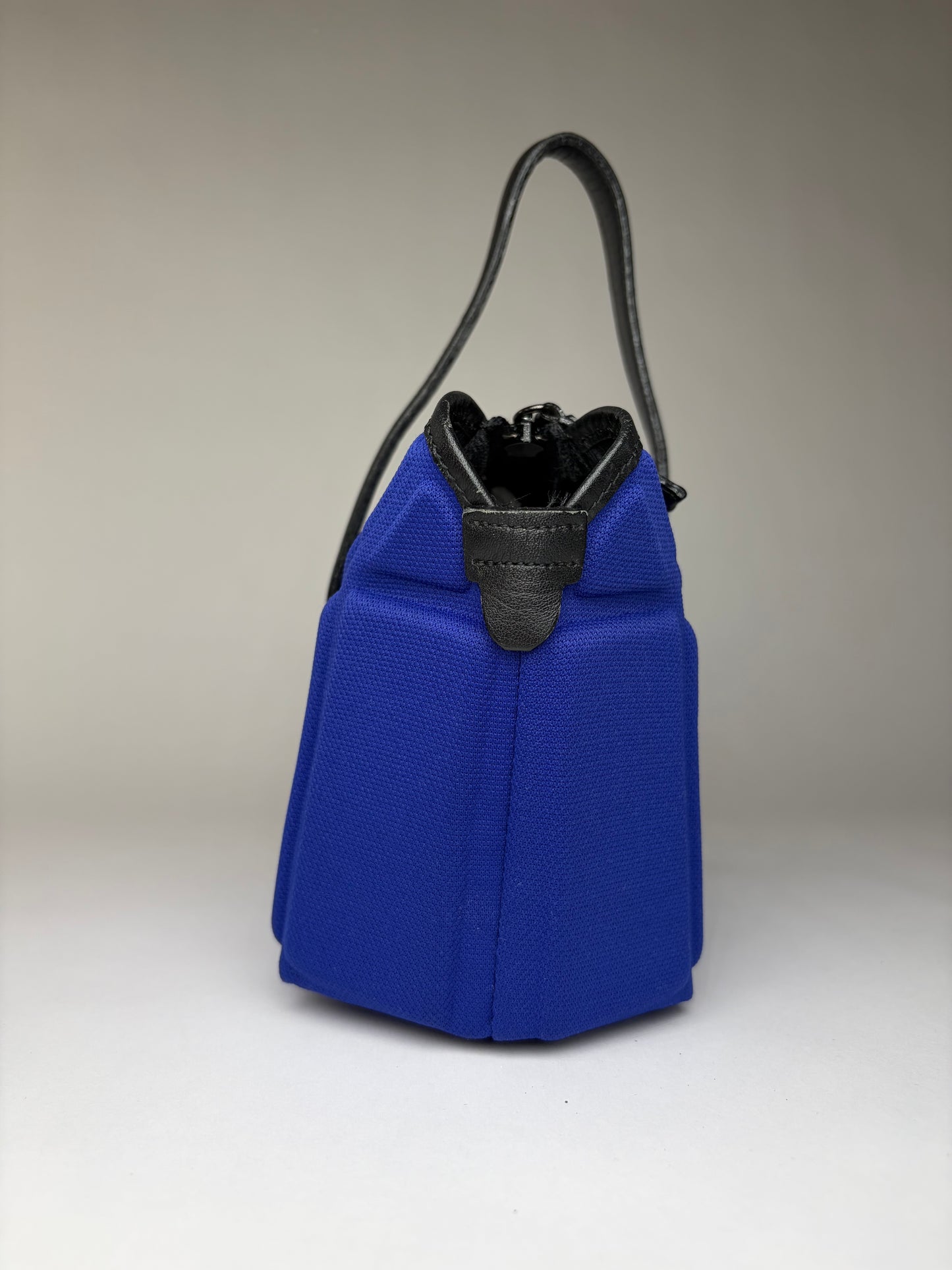 Vintage Issey Miyake Pleats Please Structured Top-Handle Bag Bright Blue