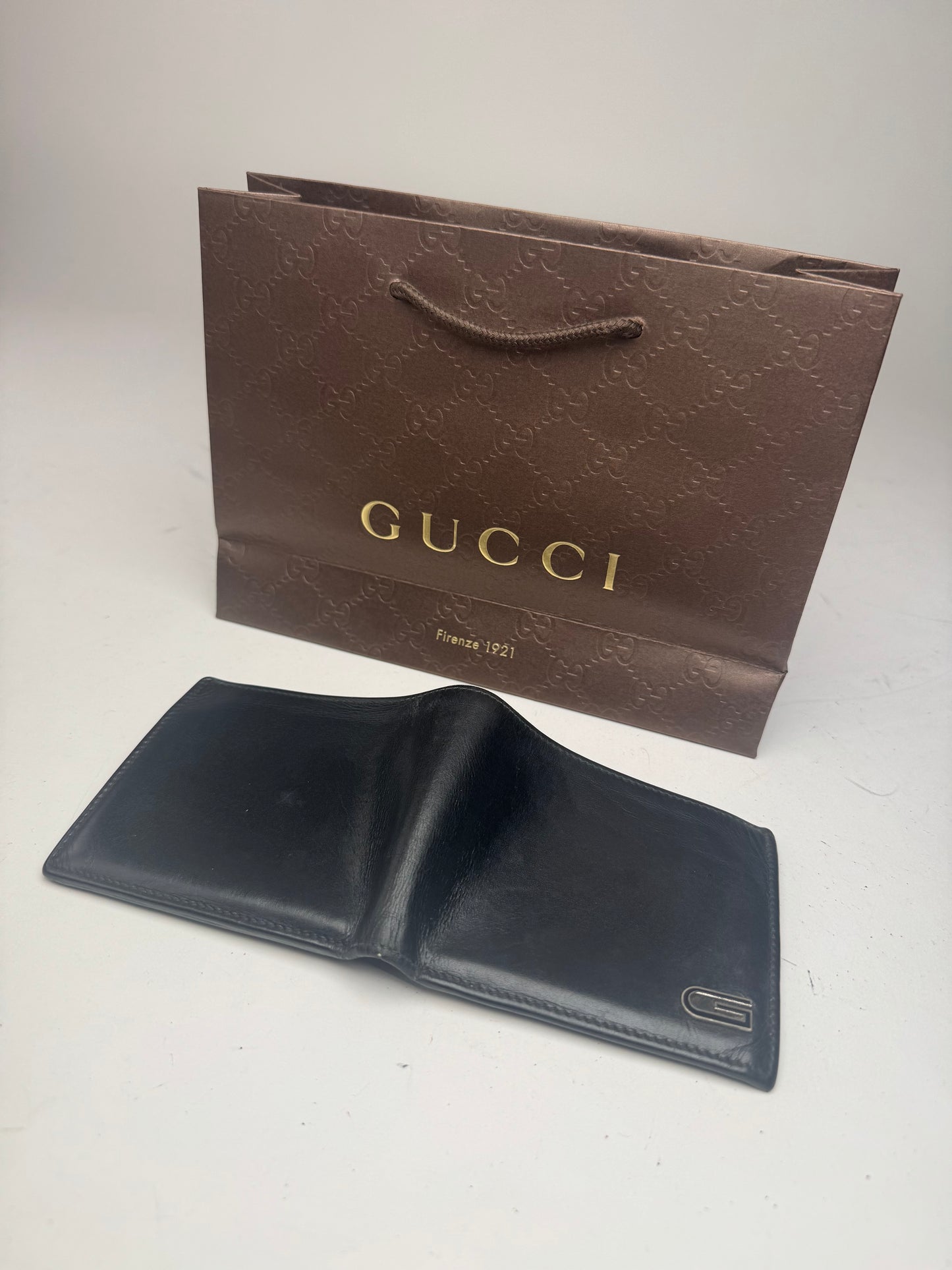 Vintage Gucci Flapable Leather Wallet Black