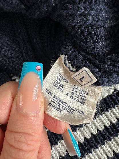 Vintage Escada Cotton Sweater Navy