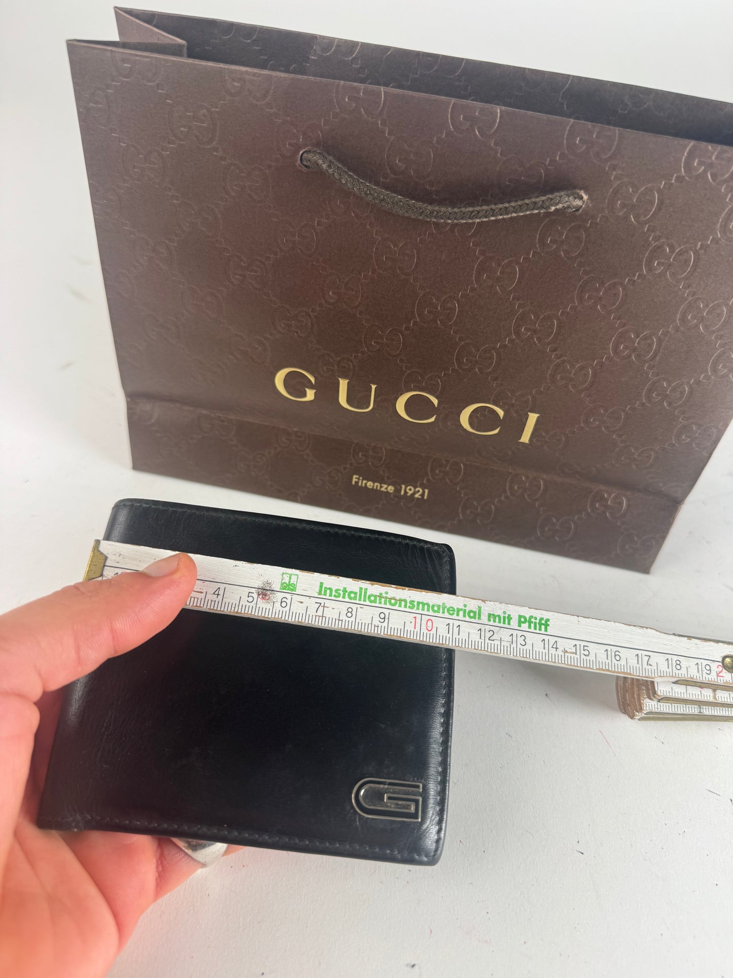 Vintage Gucci Flapable Leather Wallet Black