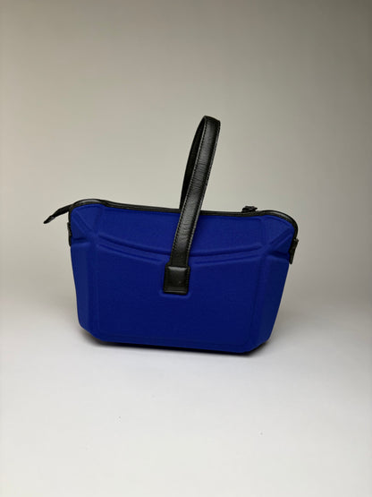 Vintage Issey Miyake Pleats Please Structured Top-Handle Bag Bright Blue