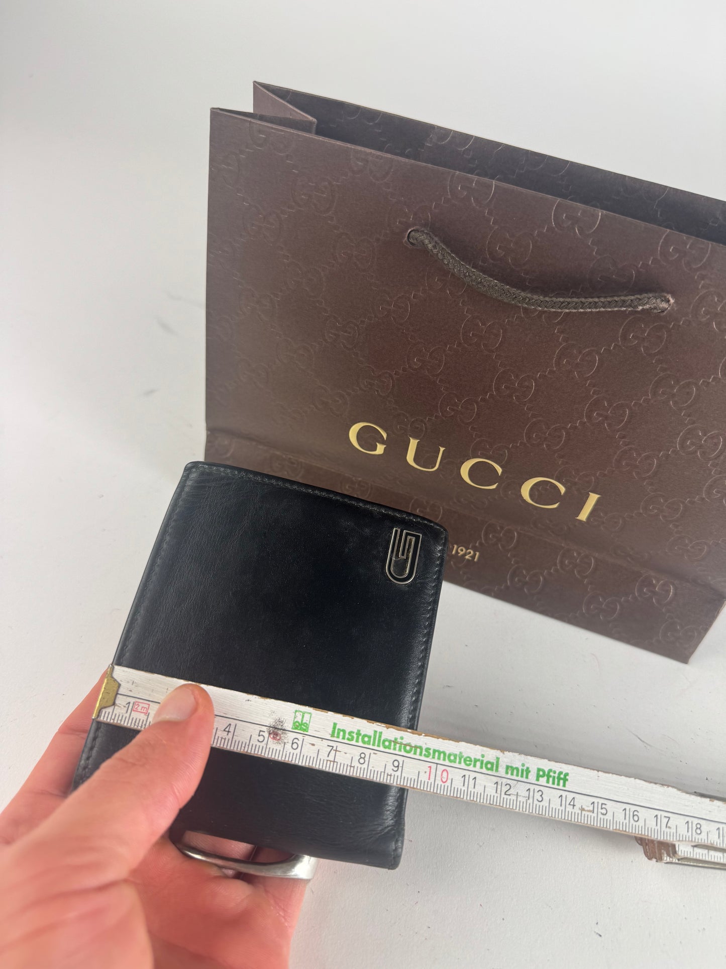 Vintage Gucci Flapable Leather Wallet Black