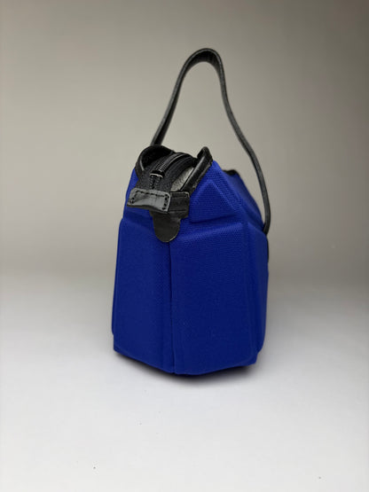 Vintage Issey Miyake Pleats Please Structured Top-Handle Bag Bright Blue