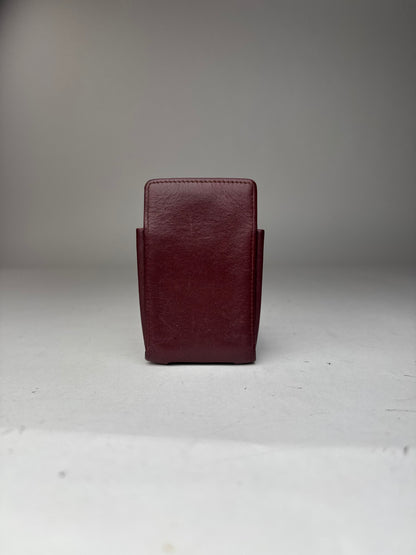 Vintage Cartier leather phone Holder burgundy