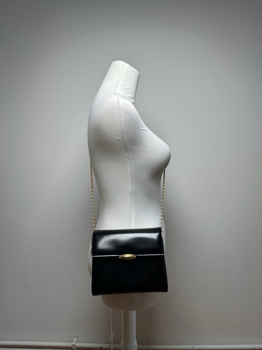 Sac vintage en cuir verni noir Givenchy