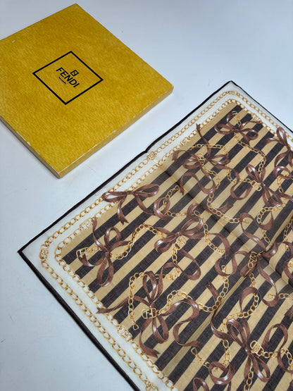 Vintage Fendi Baroque Scarf Brown