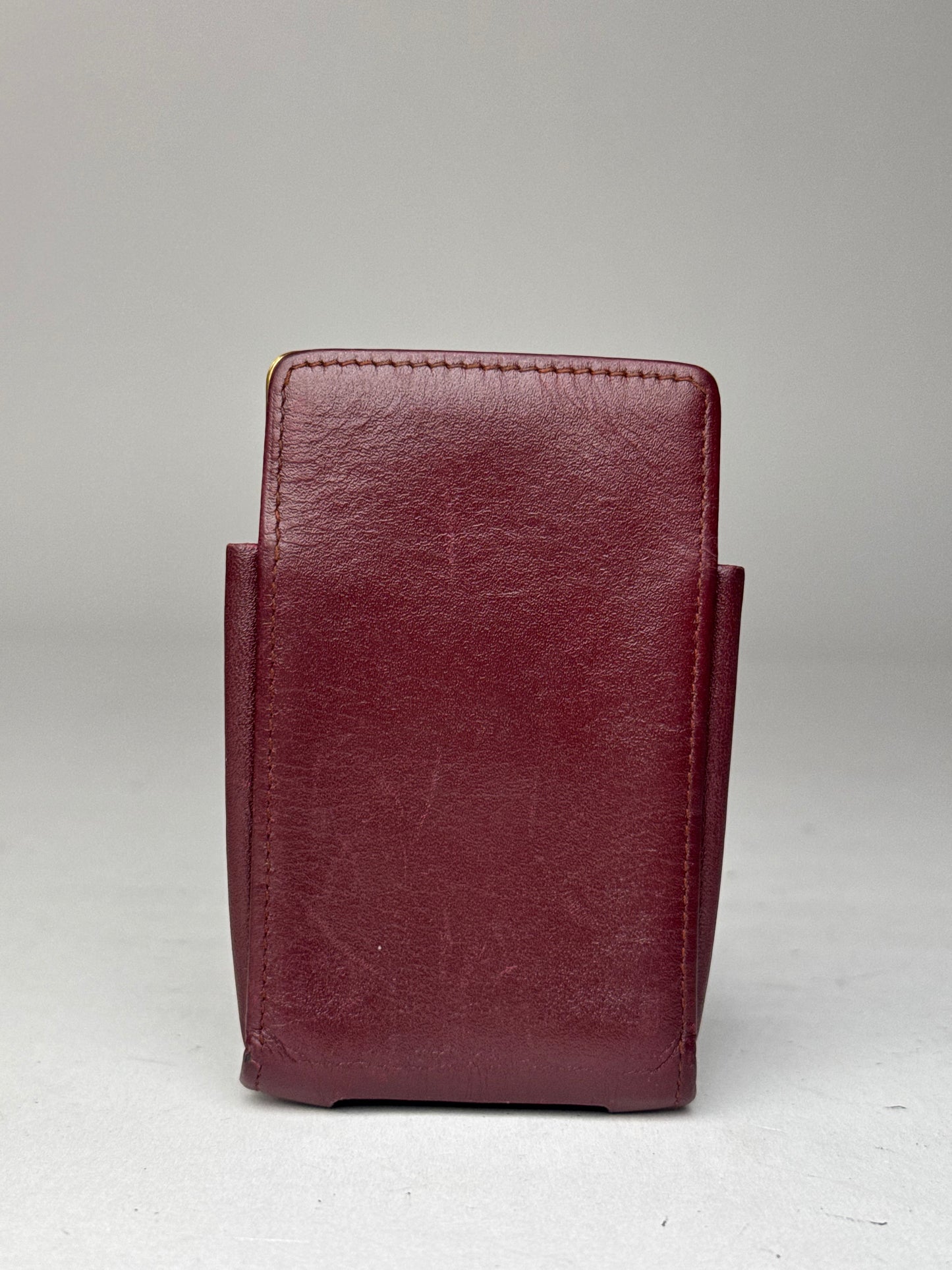 Vintage Cartier leather phone Holder burgundy