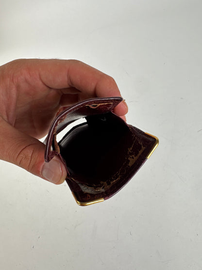 Vintage Cartier leather phone Holder burgundy