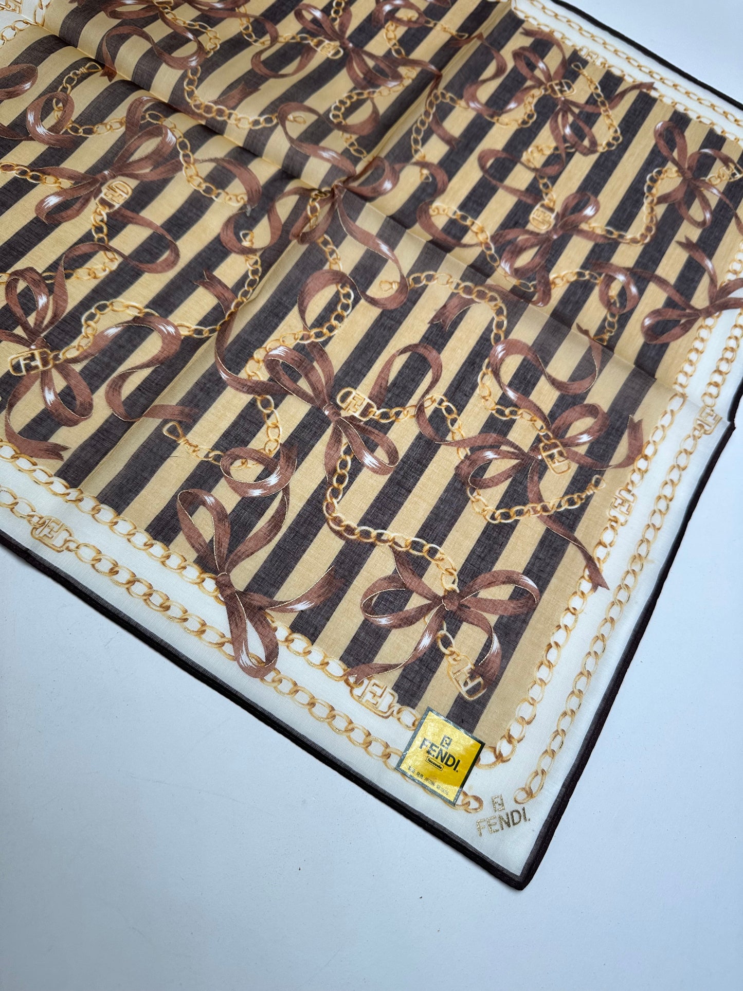 Vintage Fendi Baroque Scarf Brown