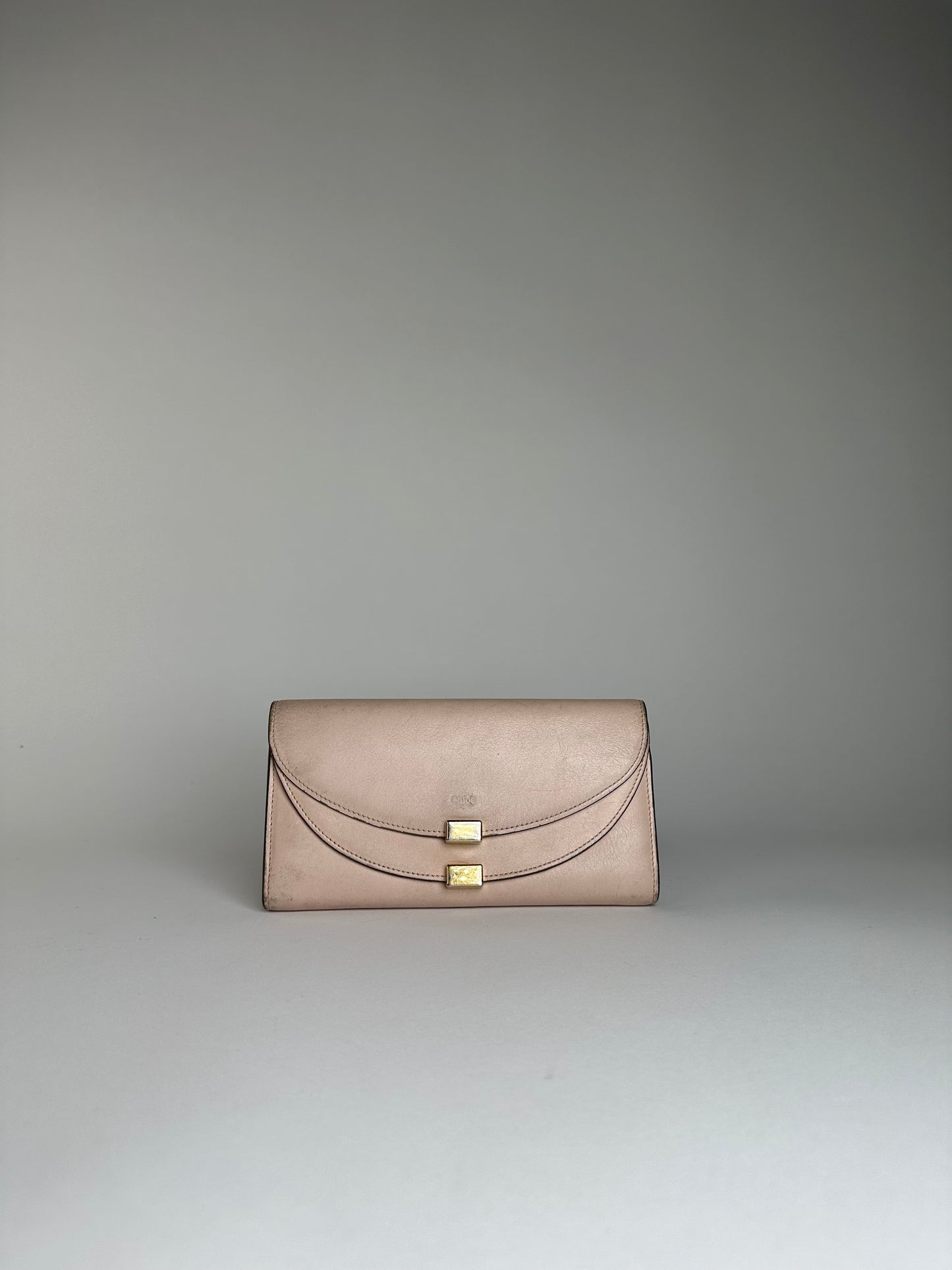 Vintage Chloe Grained Wallet Blush